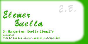 elemer buella business card
